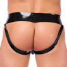 XRUB Latex Jockstrap en latex Xrub avec Zip Noir-Bleu
